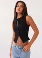 Women's Slim Fit Sleeveless Waistcoat Vest