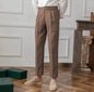 Men's Slim-Fit Cropped Suit Pants