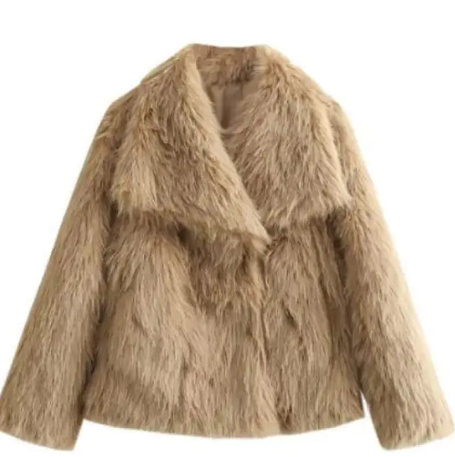 Winter Plush Thicken Lapel Coat