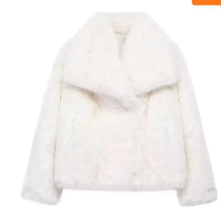 Winter Plush Thicken Lapel Coat