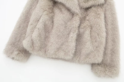 Winter Plush Thicken Lapel Coat
